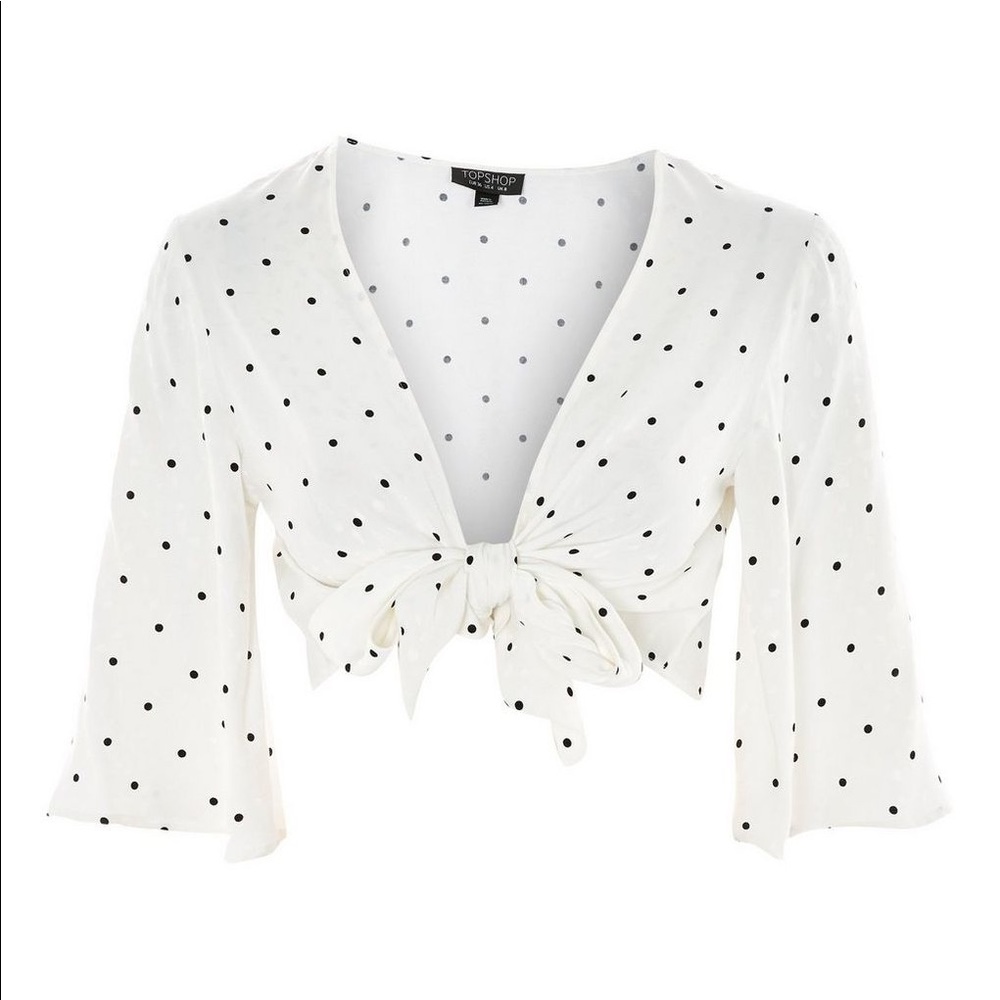 Topshop tie-up blouse